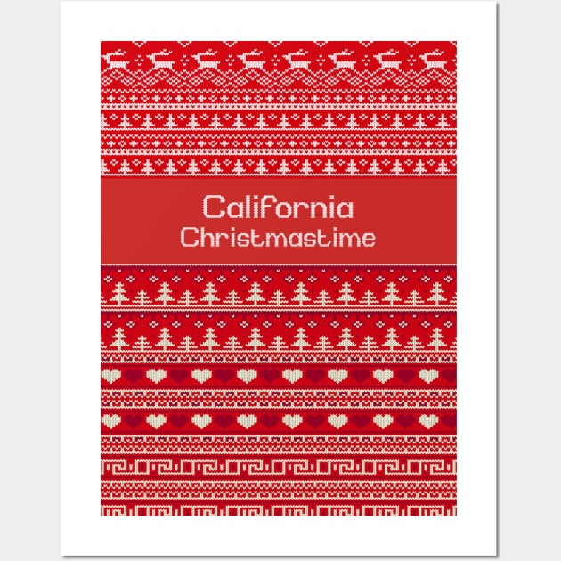 California (Ugly Sweater) Christmastime [tall] Wall Art by Ukulily